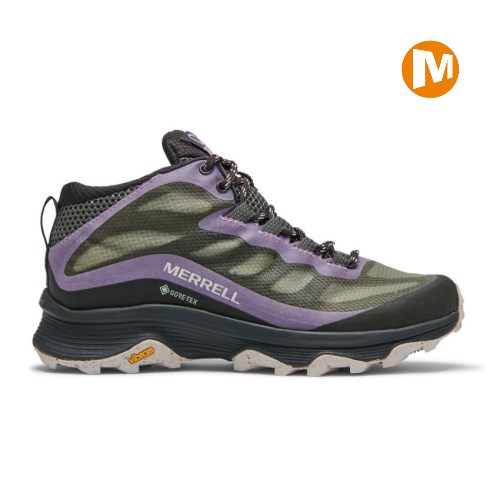 Dámské Trekové Boty Merrell Moab Speed Mid GORE-TEX Šedé/Levandule (CZ. CLDXR)